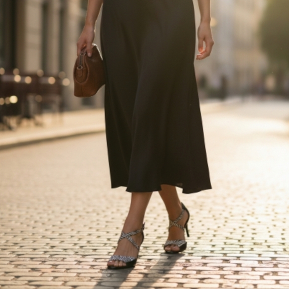 Dana Buchman Zebra Print Strappy Heels - Picture 3 of 12